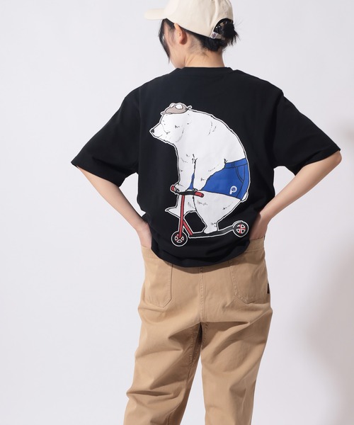 PEN FIELD(ペンフィールド)の「【PENFIELD/ペンフィールド】キックボードベアー グラフィック BIGプリントデザイン 半袖Tシャツ/ アニマルT(Tシャツ/カットソー・レディース・ブラック/ホワイト/ミント/オフホワイト/ブラック系その他・M/L/XL)」の16枚目の写真
