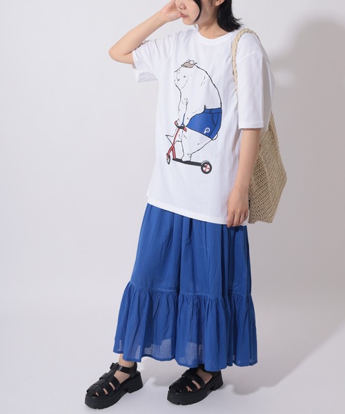PEN FIELD(ペンフィールド)の「【PENFIELD/ペンフィールド】キックボードベアー グラフィック BIGプリントデザイン 半袖Tシャツ/ アニマルT(Tシャツ/カットソー・レディース・ブラック/ホワイト/ミント/オフホワイト/ブラック系その他・M/L/XL)」の17枚目の写真