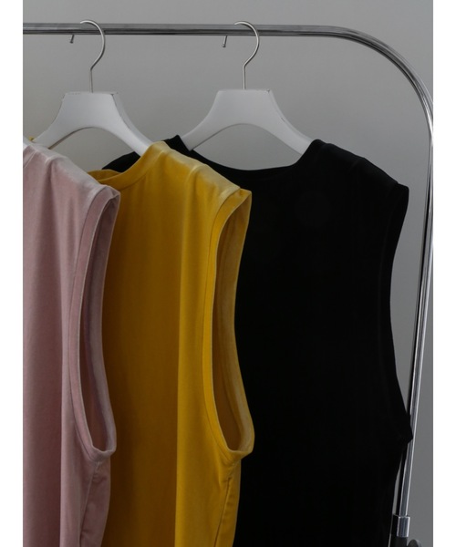 Katrin TOKYO(カトリーントーキョー)の「velour sleeveless tops(Tシャツ/カットソー・レディース・イエロー/ブラック/ピンク・FREE/XS)」の5枚目の写真