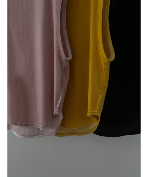 Katrin TOKYO(カトリーントーキョー)の「velour sleeveless tops(Tシャツ/カットソー・レディース・イエロー/ブラック/ピンク・FREE/XS)」の6枚目の写真
