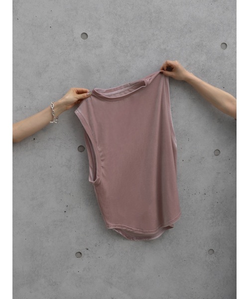 Katrin TOKYO(カトリーントーキョー)の「velour sleeveless tops(Tシャツ/カットソー・レディース・イエロー/ブラック/ピンク・FREE/XS)」の8枚目の写真