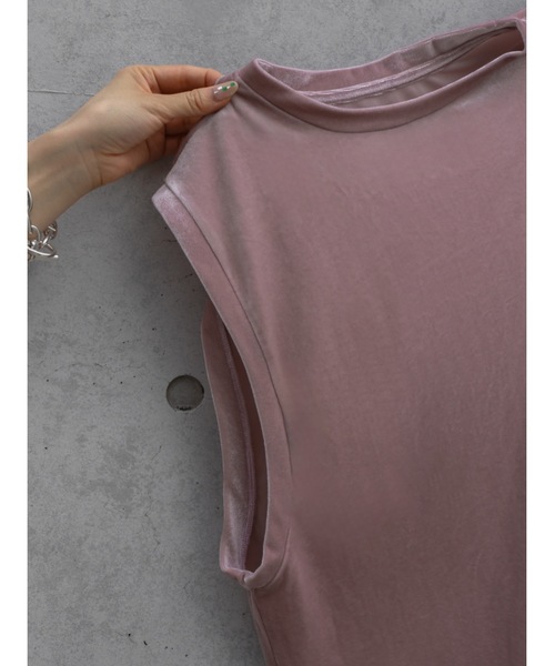 Katrin TOKYO(カトリーントーキョー)の「velour sleeveless tops(Tシャツ/カットソー・レディース・イエロー/ブラック/ピンク・FREE/XS)」の9枚目の写真