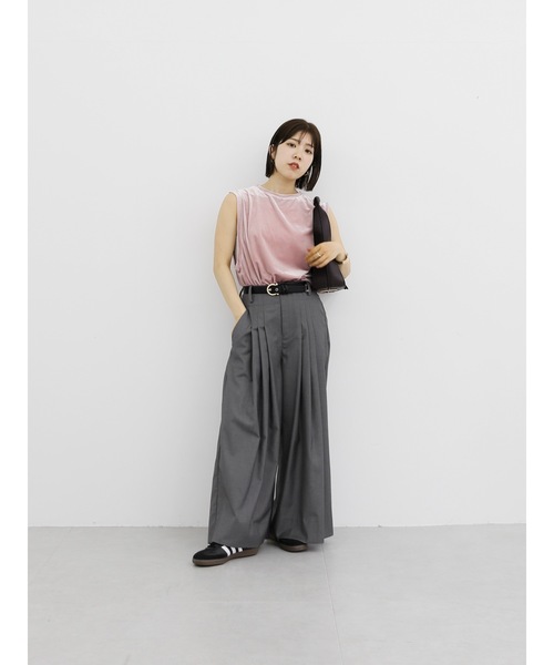 Katrin TOKYO(カトリーントーキョー)の「velour sleeveless tops(Tシャツ/カットソー・レディース・イエロー/ブラック/ピンク・FREE/XS)」の19枚目の写真