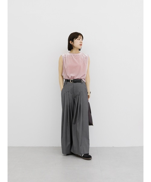 Katrin TOKYO(カトリーントーキョー)の「velour sleeveless tops(Tシャツ/カットソー・レディース・イエロー/ブラック/ピンク・FREE/XS)」の20枚目の写真