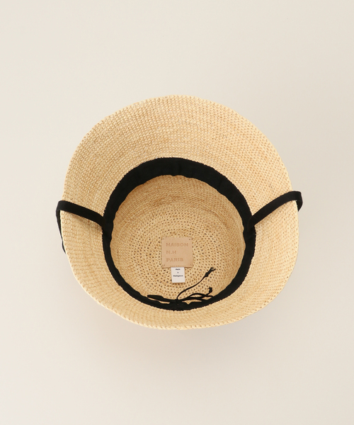 極美品 maison n.h paris ストローハット メゾンエヌアッシュパリ MAISON N.H PARIS [メゾンエヌアッシュパリ] - Noa raffia hat