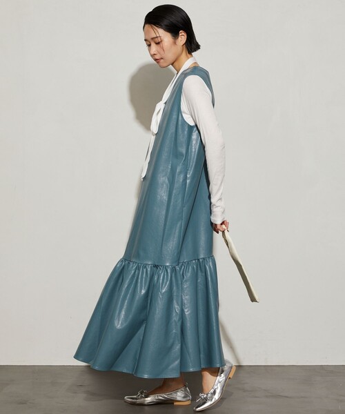 Firsthand（ファーストハンド）の「Firsthand/ファーストハンド ガーゼ天竺タイ付きTEE（Tシャツ/カットソー・レディース・ブルー/ブラック/レッド/ホワイト・ﾌﾘ-）」の21枚目の写真