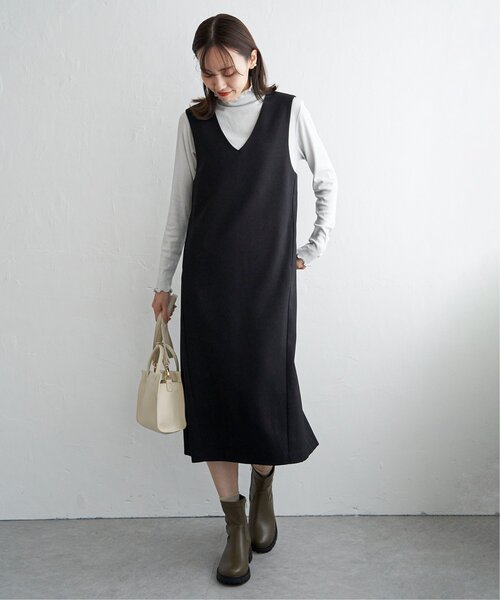 ikka(イッカ)の「PUストレッチトラックソールブーツ(ブーツ・レディース・ブラック/オフホワイト/ライム・M/L)」の6枚目の写真