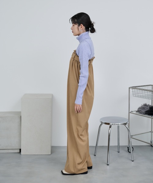 DFFUR.（ディフル）の「ベルト付きベアトップサロペット（つなぎ