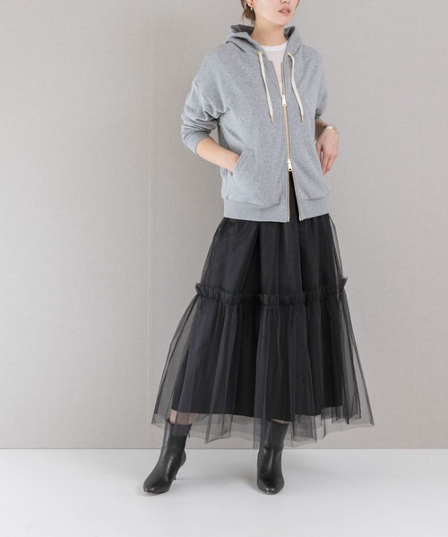 URBAN RESEARCH ROSSO WOMEN（アーバンリサーチ　ロッソ）の「チュールスカート（スカート・レディース・グレー/ブラック・FREE）」の2枚目の写真
