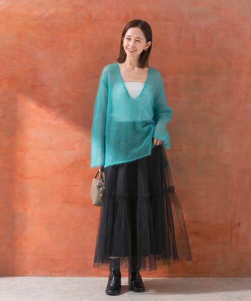 URBAN RESEARCH ROSSO WOMEN（アーバンリサーチ　ロッソ）の「チュールスカート（スカート・レディース・グレー/ブラック・FREE）」の6枚目の写真