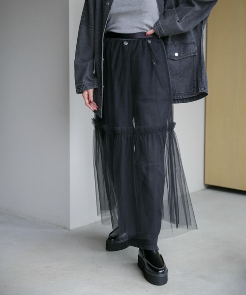 URBAN RESEARCH ROSSO WOMEN（アーバンリサーチ　ロッソ）の「チュールスカート（スカート・レディース・グレー/ブラック・FREE）」の10枚目の写真