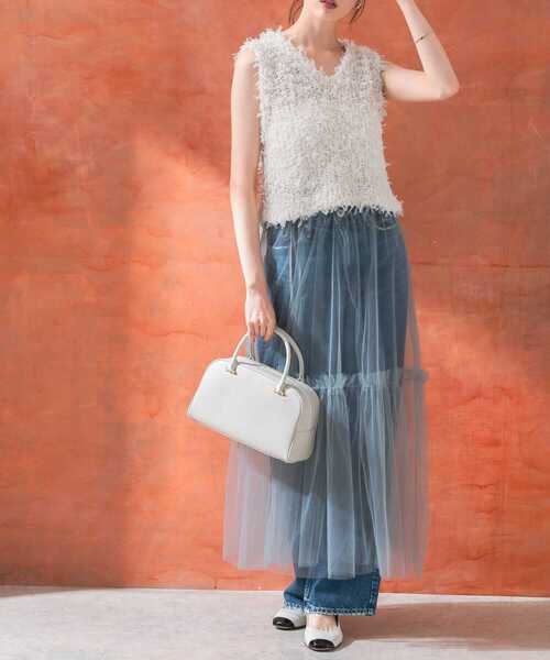 URBAN RESEARCH ROSSO WOMEN（アーバンリサーチ　ロッソ）の「チュールスカート（スカート・レディース・グレー/ブラック・FREE）」の15枚目の写真