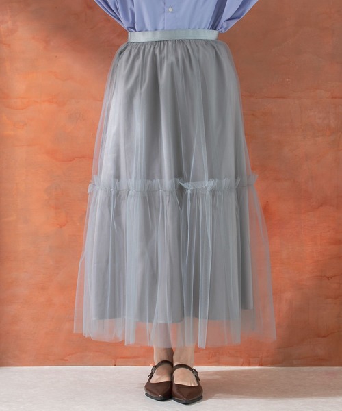 URBAN RESEARCH ROSSO WOMEN（アーバンリサーチ　ロッソ）の「チュールスカート（スカート・レディース・グレー/ブラック・FREE）」の16枚目の写真