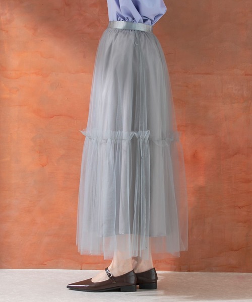 URBAN RESEARCH ROSSO WOMEN（アーバンリサーチ　ロッソ）の「チュールスカート（スカート・レディース・グレー/ブラック・FREE）」の17枚目の写真