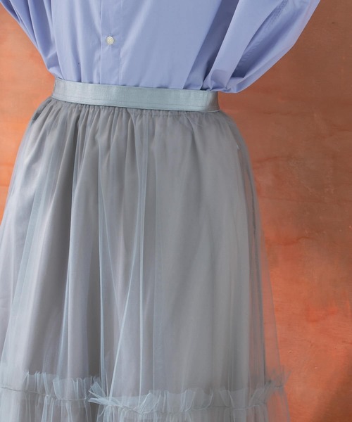 URBAN RESEARCH ROSSO WOMEN（アーバンリサーチ　ロッソ）の「チュールスカート（スカート・レディース・グレー/ブラック・FREE）」の19枚目の写真