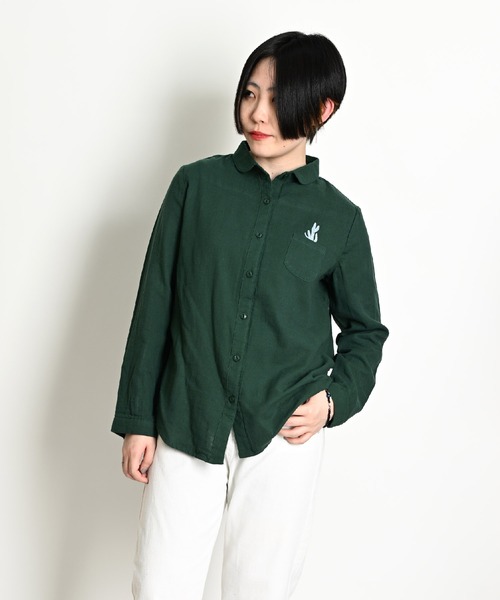 MARAI(マーライ)の「無地 サボテン刺繍 長袖シャツ(シャツ/ブラウス・レディース・ホワイト/グリーン・FREE)」の15枚目の写真