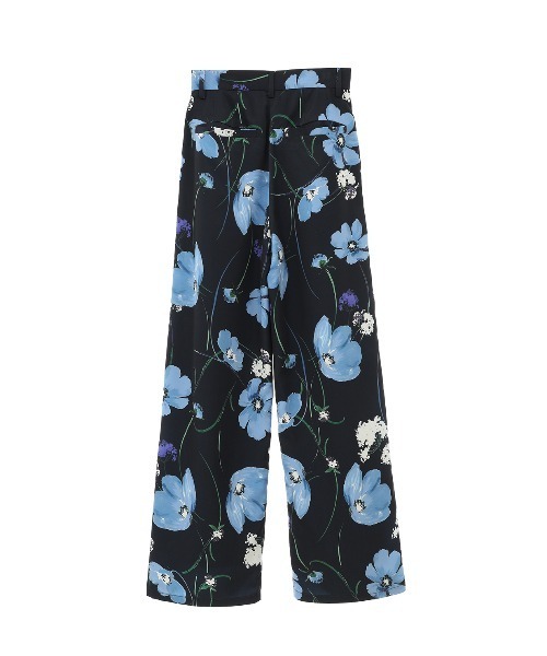 MULTICOLORED FLOWER WIDE PANTS（スラックス）｜CLANE（クラネ
