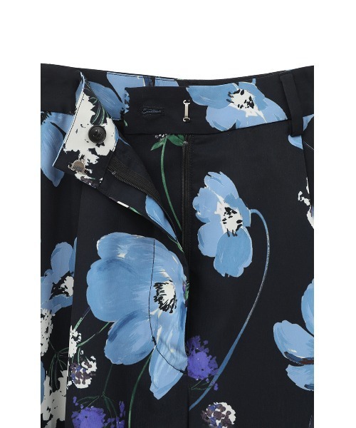 クラネ MULTICOLORED FLOWER WIDE PANTS クラネ CLANE MULTICOLORED FLOWER WIDE PANTS （BLUE