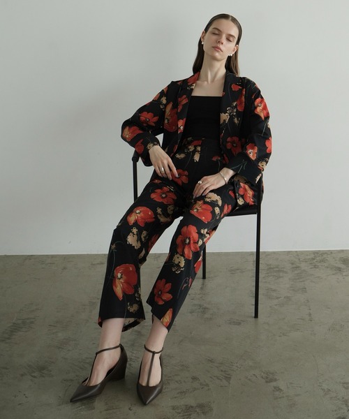 クラネ MULTICOLORED FLOWER WIDE PANTS MULTICOLORED FLOWER WIDE PANTS（スラックス）｜CLANE（クラネ