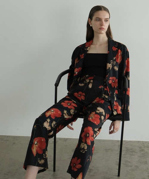 パンツ CLANE MULTICOLORED FLOWER WIDE PANTS MULTICOLORED FLOWER WIDE PANTS（スラックス）｜CLANE（クラネ