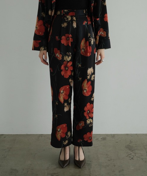 クラネ MULTICOLORED FLOWER WIDE PANTS MULTICOLORED FLOWER WIDE PANTS（スラックス）｜CLANE（クラネ