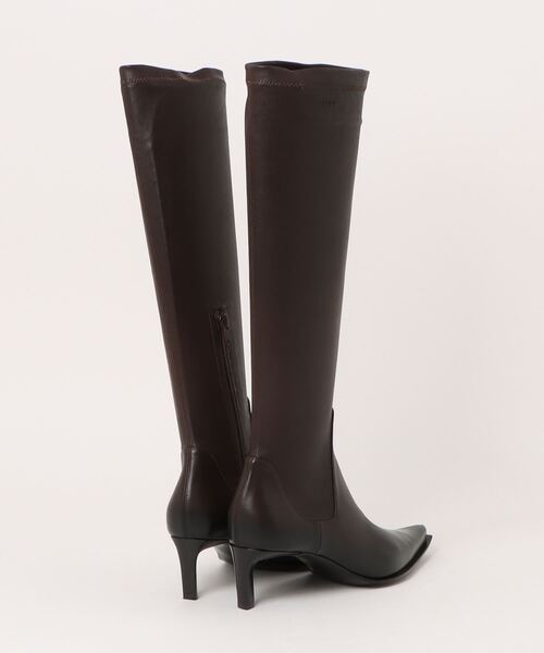 KENZO(ケンゾー)の「'KENZO Reia' ニーハイ ヒール ブーツ イン ラムスキン レザー(ブーツ・レディース・グレー系その他・38/37)」の3枚目の写真