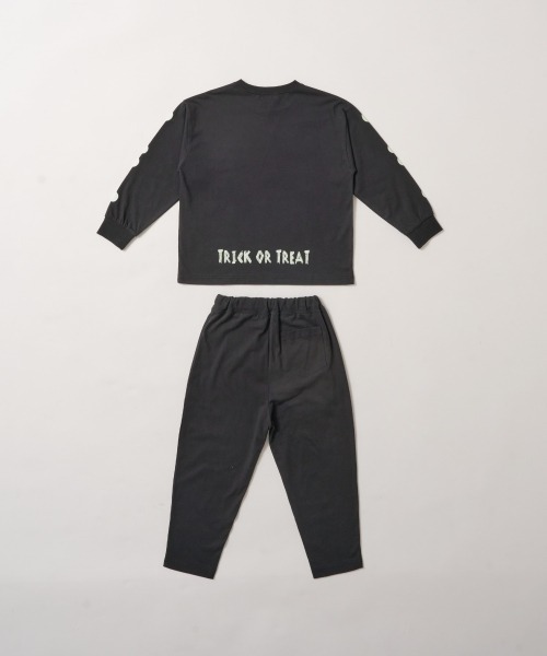 b・ROOM（ビールーム）の「【ハロウィン】ほねほねセットアップ（アンサンブル・キッズ・ブラック/チャコール・M/L/LL）」の5枚目の写真