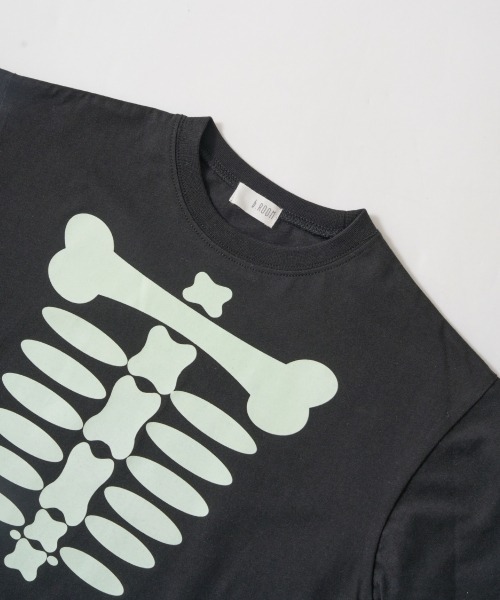 b・ROOM（ビールーム）の「【ハロウィン】ほねほねセットアップ（アンサンブル・キッズ・ブラック/チャコール・M/L/LL）」の6枚目の写真