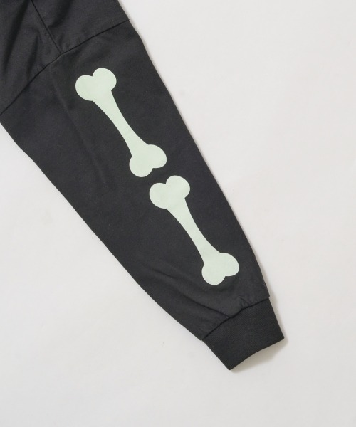 b・ROOM（ビールーム）の「【ハロウィン】ほねほねセットアップ（アンサンブル・キッズ・ブラック/チャコール・M/L/LL）」の7枚目の写真