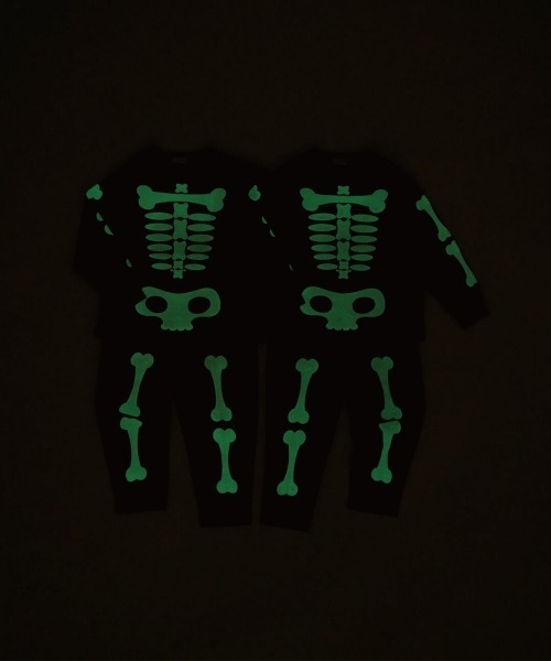 b・ROOM（ビールーム）の「【ハロウィン】ほねほねセットアップ（アンサンブル・キッズ・ブラック/チャコール・M/L/LL）」の17枚目の写真