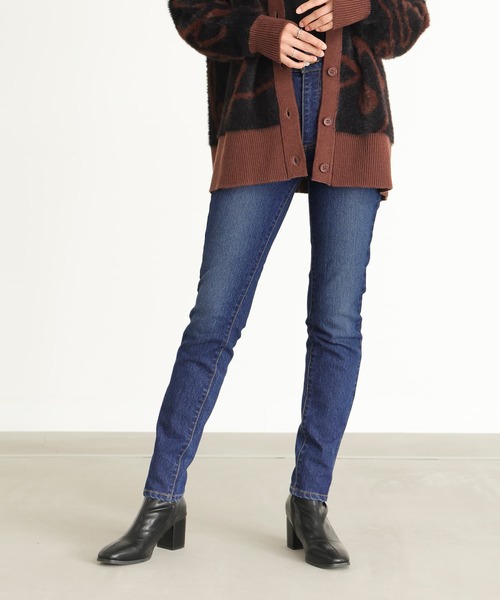 n'OrLABEL(ノアールレーベル)の「『ストレッチフィットスキニーデニム』(デニムパンツ・レディース・インディゴブルー/サックスブルー/ブラック系その他・3L/LL/L/M/S)」の6枚目の写真