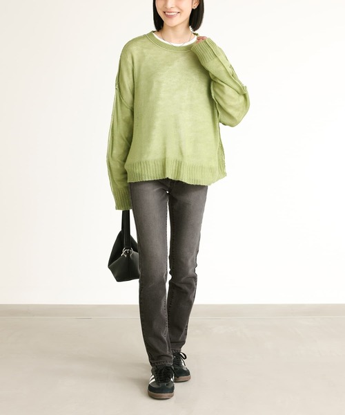 n'OrLABEL(ノアールレーベル)の「『ストレッチフィットスキニーデニム』(デニムパンツ・レディース・インディゴブルー/サックスブルー/ブラック系その他・3L/LL/L/M/S)」の17枚目の写真