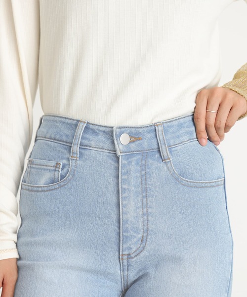 n'OrLABEL(ノアールレーベル)の「『ストレッチフィットスキニーデニム』(デニムパンツ・レディース・インディゴブルー/サックスブルー/ブラック系その他・3L/LL/L/M/S)」の20枚目の写真