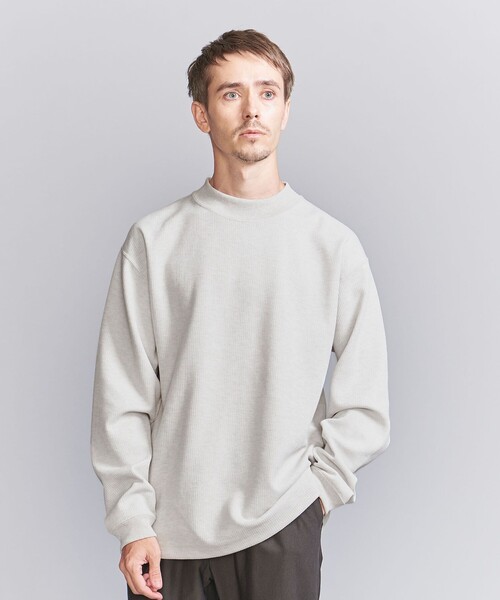 BEAUTY&YOUTH UNITED ARROWS（ビューティーアンドユースユナイテッドアローズ）の「ミックス ダブルフェイス モックネック カットソー（Tシャツ/カットソー・メンズ・オフホワイト/グレー/ダークグレー・S/M/L/XL）」の10枚目の写真