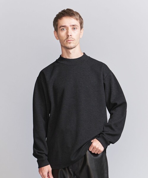 BEAUTY&YOUTH UNITED ARROWS（ビューティーアンドユースユナイテッドアローズ）の「ミックス ダブルフェイス モックネック カットソー（Tシャツ/カットソー・メンズ・オフホワイト/グレー/ダークグレー・S/M/L/XL）」の11枚目の写真