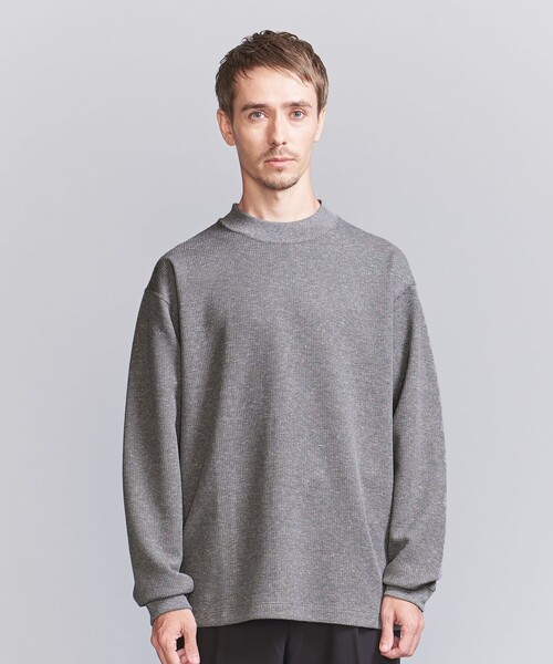 BEAUTY&YOUTH UNITED ARROWS（ビューティーアンドユースユナイテッドアローズ）の「ミックス ダブルフェイス モックネック カットソー（Tシャツ/カットソー・メンズ・オフホワイト/グレー/ダークグレー・S/M/L/XL）」の12枚目の写真