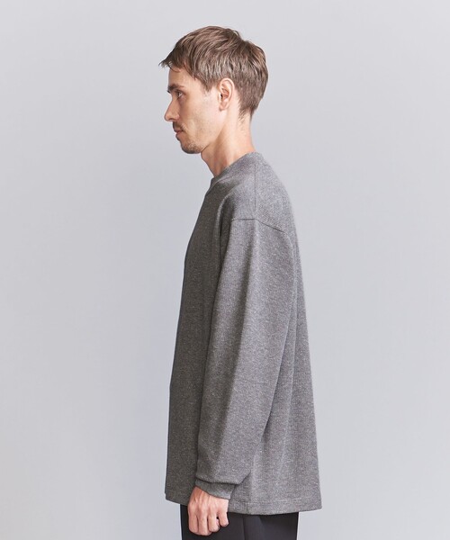 BEAUTY&YOUTH UNITED ARROWS（ビューティーアンドユースユナイテッドアローズ）の「ミックス ダブルフェイス モックネック カットソー（Tシャツ/カットソー・メンズ・オフホワイト/グレー/ダークグレー・S/M/L/XL）」の13枚目の写真