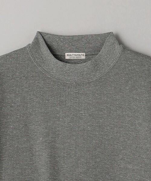 BEAUTY&YOUTH UNITED ARROWS（ビューティーアンドユースユナイテッドアローズ）の「ミックス ダブルフェイス モックネック カットソー（Tシャツ/カットソー・メンズ・オフホワイト/グレー/ダークグレー・S/M/L/XL）」の5枚目の写真
