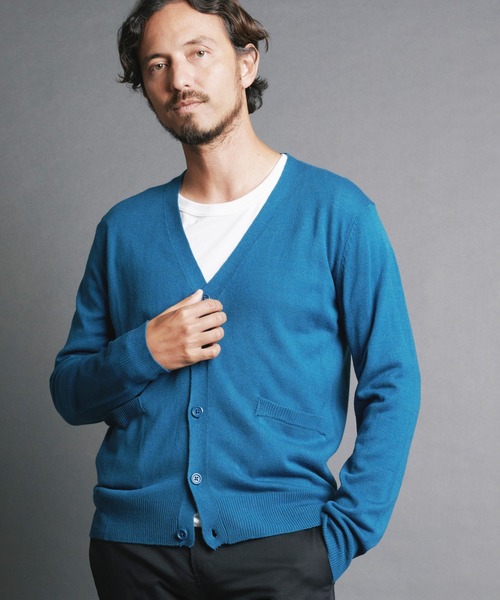 Magine(マージン)の「【SELECT】IR:CASHMERE TOUCH ACRYLIC V/N CARDIGAN/カシミアタッチアクリルVNカーデ(カーディガン/ボレロ・メンズ・チャコールグレー/ネイビー/ブラック/ブルー・M/L)」の1枚目の写真