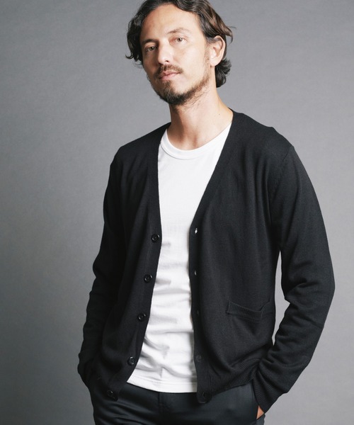 Magine(マージン)の「【SELECT】IR:CASHMERE TOUCH ACRYLIC V/N CARDIGAN/カシミアタッチアクリルVNカーデ(カーディガン/ボレロ・メンズ・チャコールグレー/ネイビー/ブラック/ブルー・M/L)」の2枚目の写真