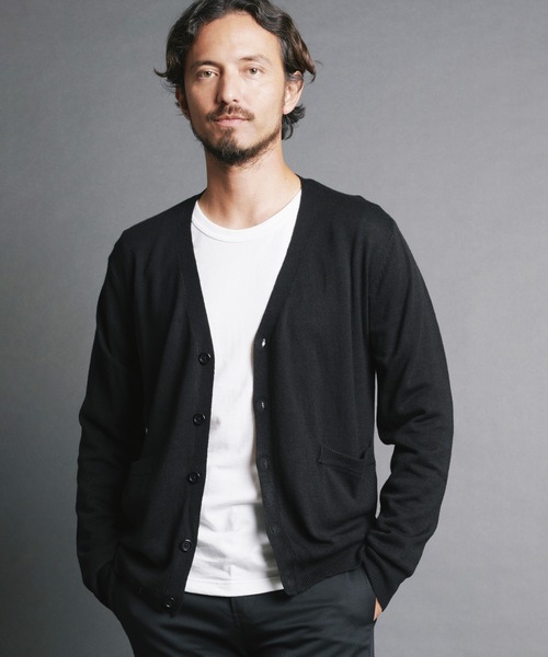 Magine(マージン)の「【SELECT】IR:CASHMERE TOUCH ACRYLIC V/N CARDIGAN/カシミアタッチアクリルVNカーデ(カーディガン/ボレロ・メンズ・チャコールグレー/ネイビー/ブラック/ブルー・M/L)」の5枚目の写真