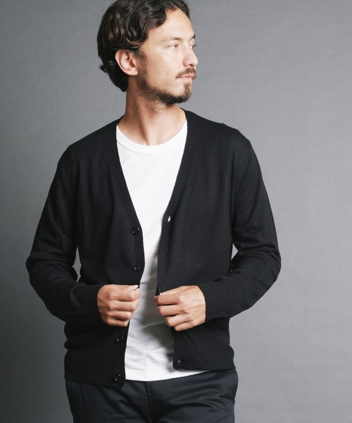 Magine(マージン)の「【SELECT】IR:CASHMERE TOUCH ACRYLIC V/N CARDIGAN/カシミアタッチアクリルVNカーデ(カーディガン/ボレロ・メンズ・チャコールグレー/ネイビー/ブラック/ブルー・M/L)」の6枚目の写真