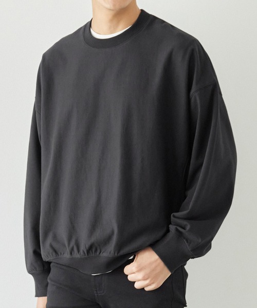 coca（coca）（コカ）の「【WEB限定セール】ミニ裏毛ワイドシルエットスウェット（スウェット・メンズ・オートミール/ライトグレー/ブラック/ライトブルー・M/L）」の2枚目の写真