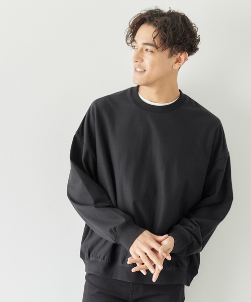 coca（coca）（コカ）の「【WEB限定セール】ミニ裏毛ワイドシルエットスウェット（スウェット・メンズ・オートミール/ライトグレー/ブラック/ライトブルー・M/L）」の12枚目の写真