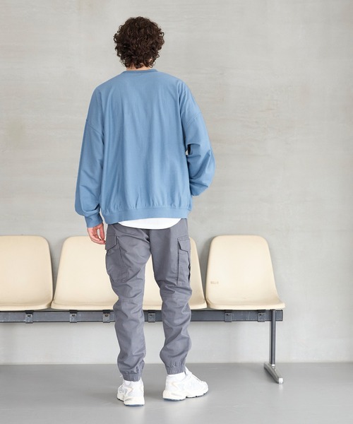 coca（coca）（コカ）の「【WEB限定セール】ミニ裏毛ワイドシルエットスウェット（スウェット・メンズ・オートミール/ライトグレー/ブラック/ライトブルー・M/L）」の8枚目の写真