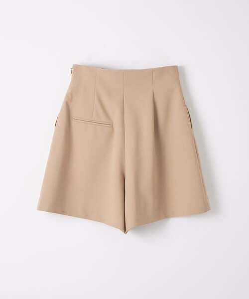 EMMEL REFINES＞EM Wクロス ハイウエスト タック ショートパンツ
