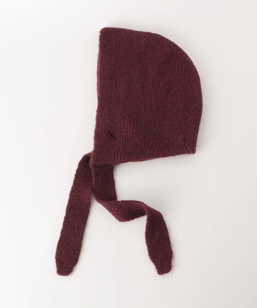 BEAUTY&YOUTH UNITED ARROWS（ビューティーアンドユースユナイテッドアローズ）の「ニット フード タイ マフラー（マフラー・レディース・ベージュ/ワインレッド・FREE）」の6枚目の写真