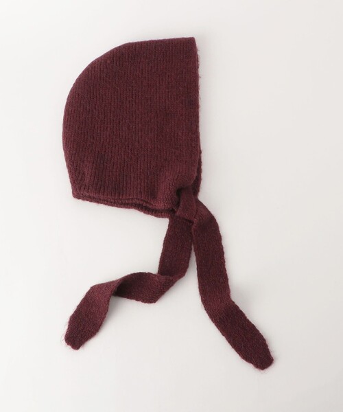 BEAUTY&YOUTH UNITED ARROWS（ビューティーアンドユースユナイテッドアローズ）の「ニット フード タイ マフラー（マフラー・レディース・ベージュ/ワインレッド・FREE）」の7枚目の写真