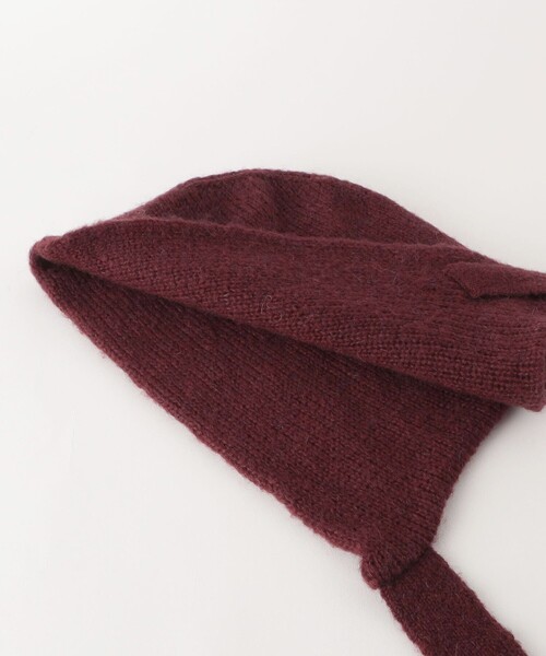 BEAUTY&YOUTH UNITED ARROWS（ビューティーアンドユースユナイテッドアローズ）の「ニット フード タイ マフラー（マフラー・レディース・ベージュ/ワインレッド・FREE）」の9枚目の写真