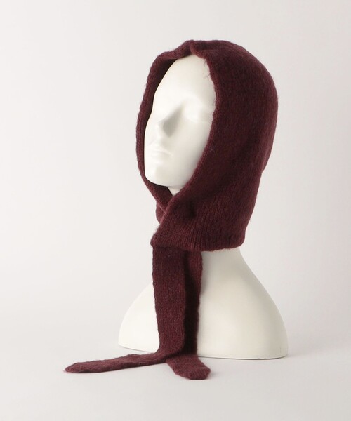 BEAUTY&YOUTH UNITED ARROWS（ビューティーアンドユースユナイテッドアローズ）の「ニット フード タイ マフラー（マフラー・レディース・ベージュ/ワインレッド・FREE）」の14枚目の写真